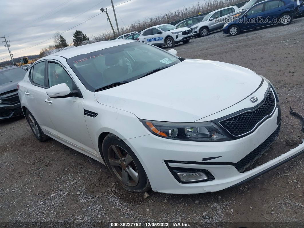 2015 Kia Optima Lx White vin: 5XXGM4A73FG378066