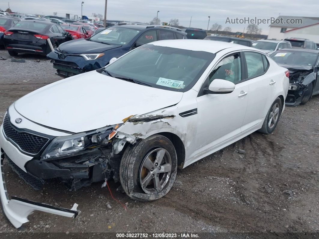 2015 Kia Optima Lx White vin: 5XXGM4A73FG378066