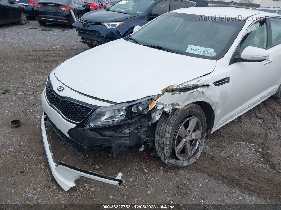 2015 Kia Optima Lx White vin: 5XXGM4A73FG378066