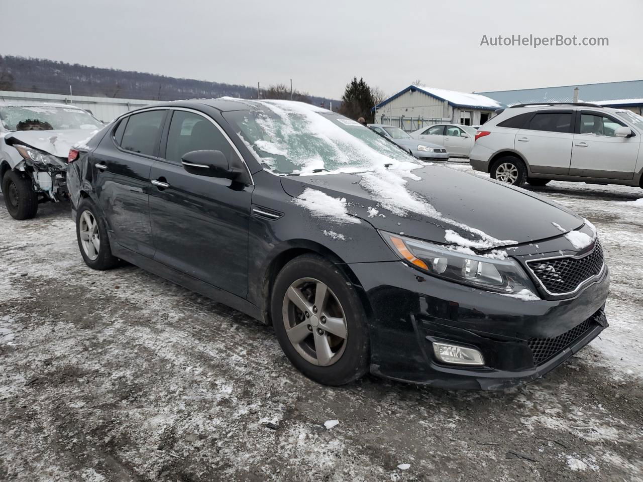 2015 Kia Optima Lx Black vin: 5XXGM4A73FG408313