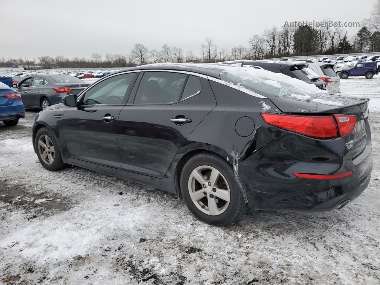 2015 Kia Optima Lx Black vin: 5XXGM4A73FG408313