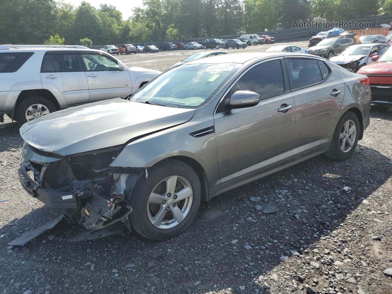 2015 Kia Optima Lx Silver vin: 5XXGM4A73FG414449