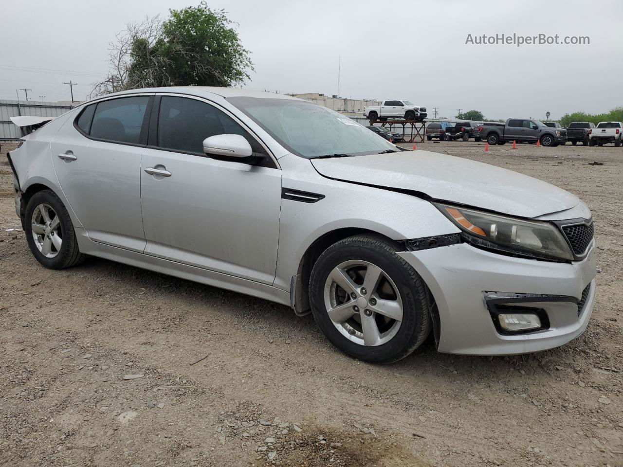 2015 Kia Optima Lx Silver vin: 5XXGM4A73FG430084