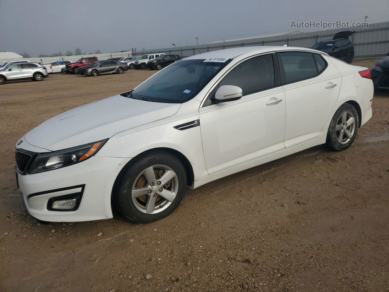 2015 Kia Optima Lx White vin: 5XXGM4A73FG441800