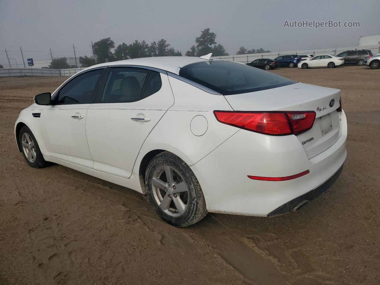 2015 Kia Optima Lx White vin: 5XXGM4A73FG441800