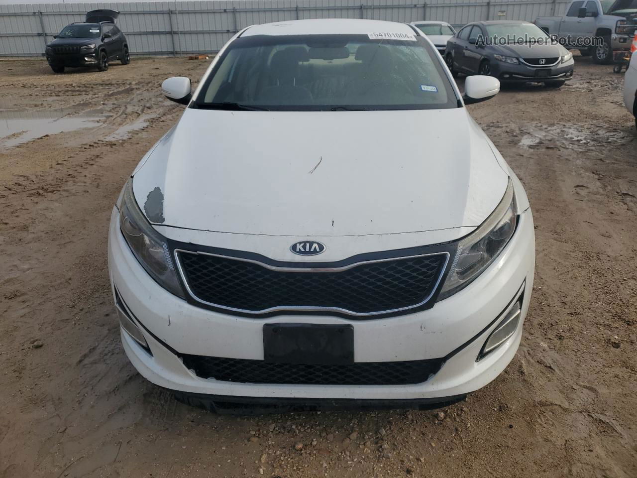 2015 Kia Optima Lx White vin: 5XXGM4A73FG441800