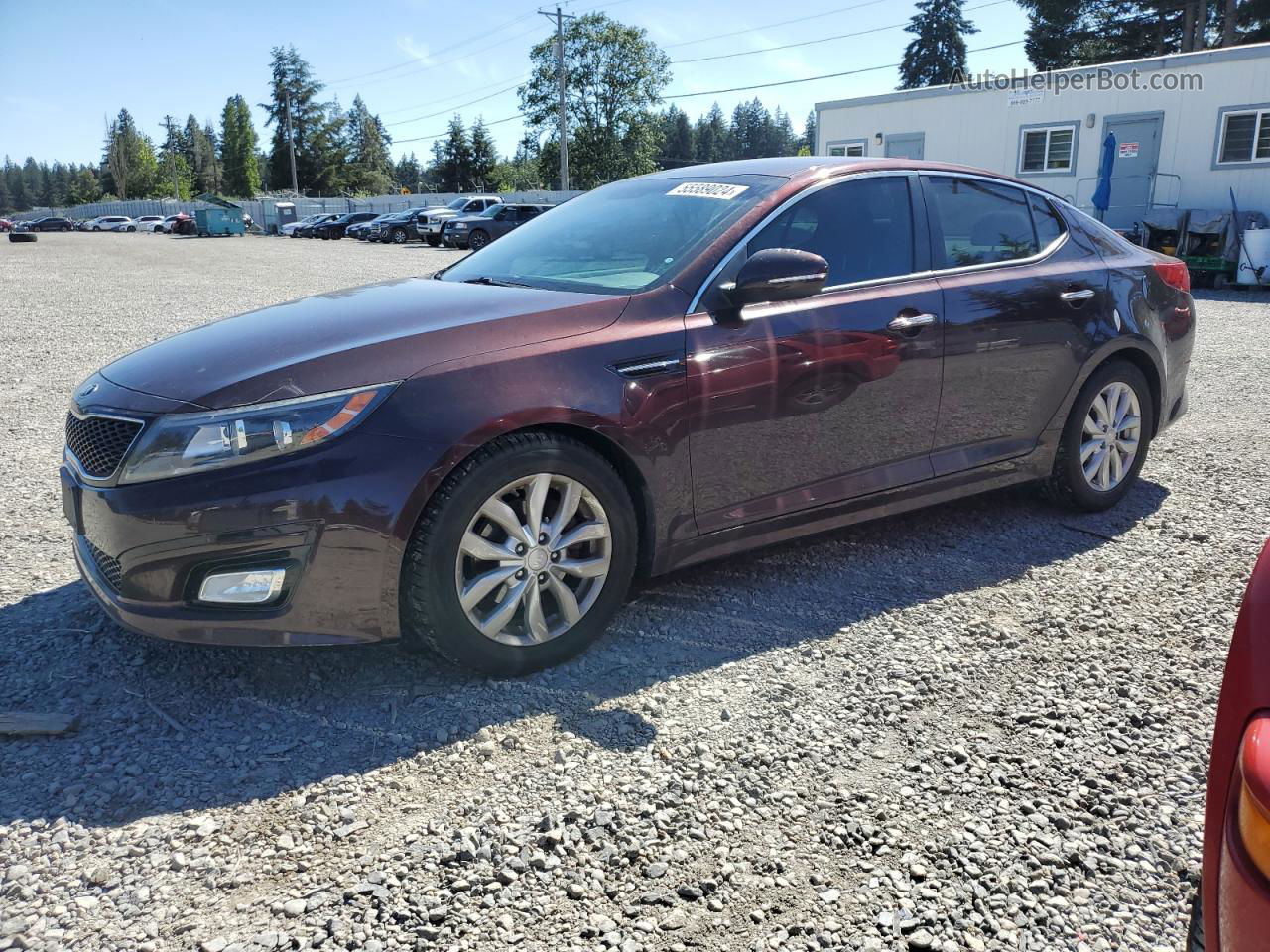 2015 Kia Optima Lx Burgundy vin: 5XXGM4A73FG462114