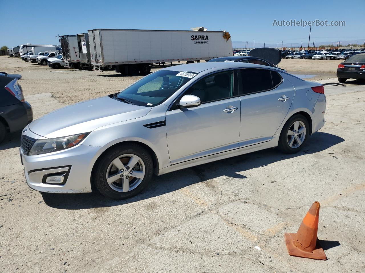 2014 Kia Optima Lx Silver vin: 5XXGM4A74EG263815