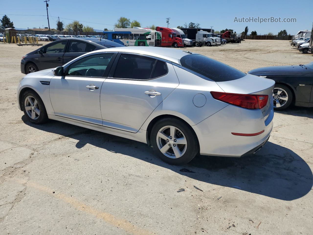 2014 Kia Optima Lx Silver vin: 5XXGM4A74EG263815