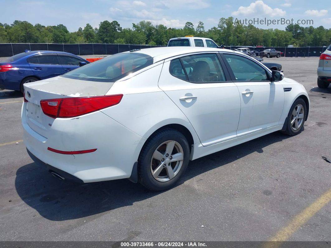 2014 Kia Optima Lx White vin: 5XXGM4A74EG271865