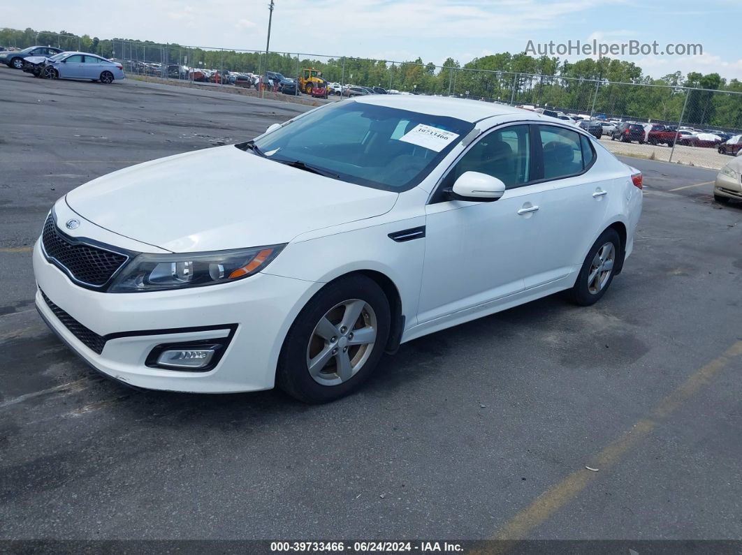 2014 Kia Optima Lx White vin: 5XXGM4A74EG271865