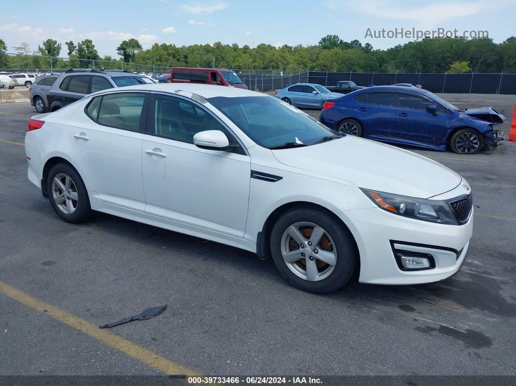 2014 Kia Optima Lx White vin: 5XXGM4A74EG271865