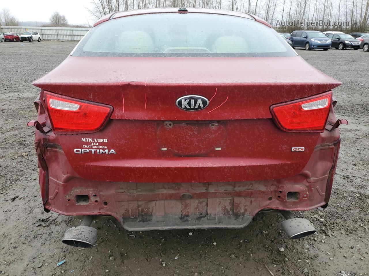 2014 Kia Optima Lx Красный vin: 5XXGM4A74EG303553