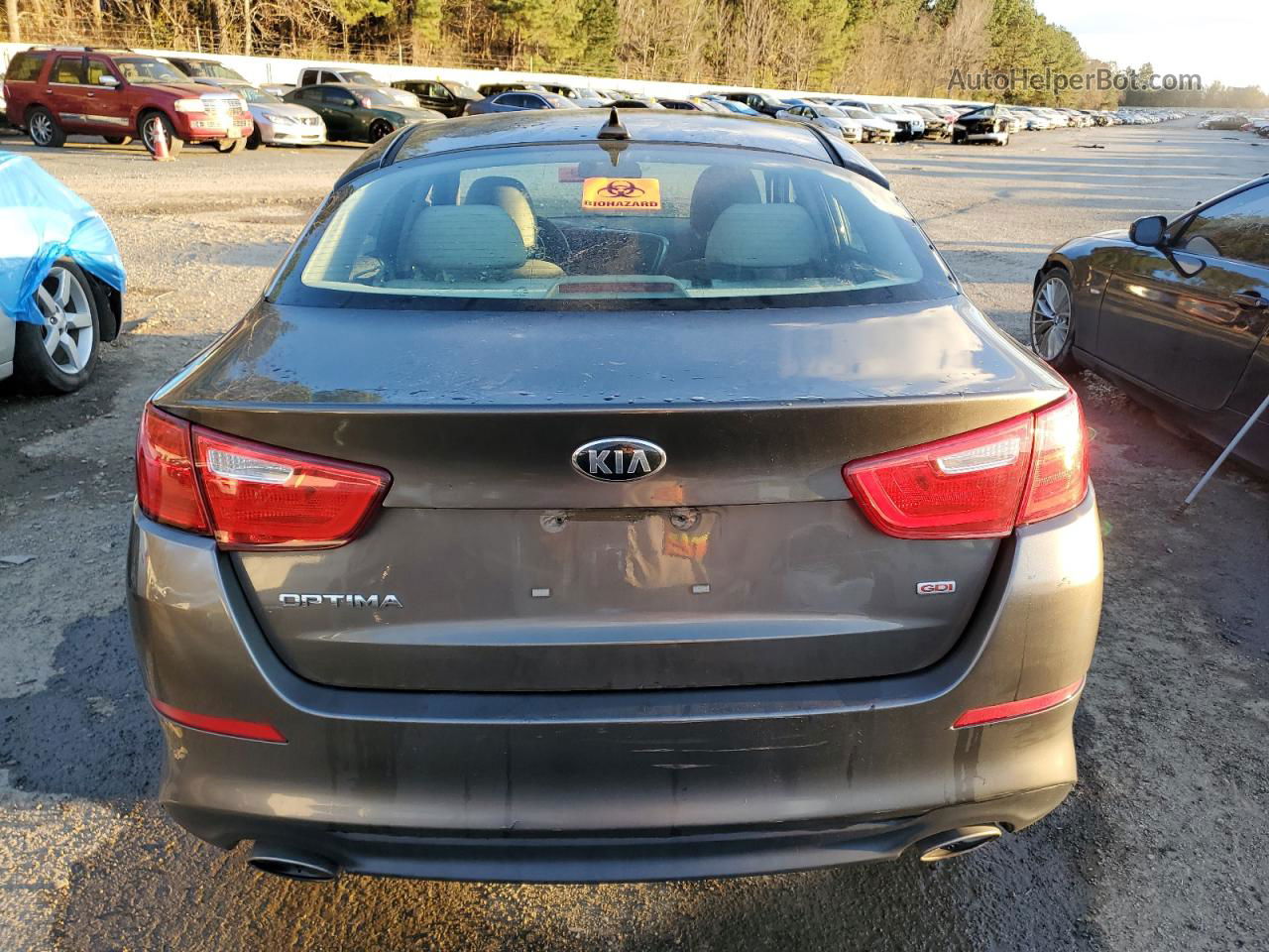 2014 Kia Optima Lx Gray vin: 5XXGM4A74EG311135