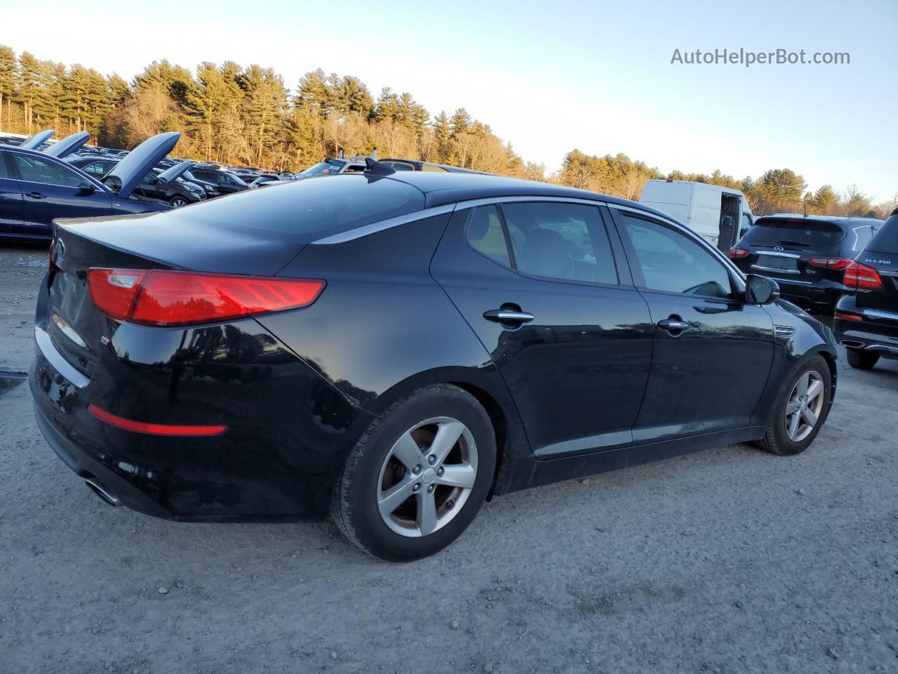 2014 Kia Optima Lx Black vin: 5XXGM4A74EG313936