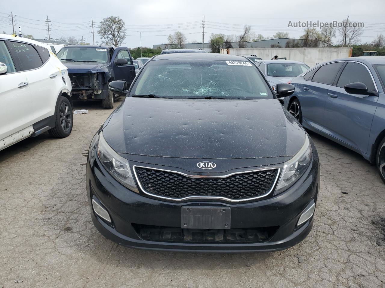 2014 Kia Optima Lx Black vin: 5XXGM4A74EG319011