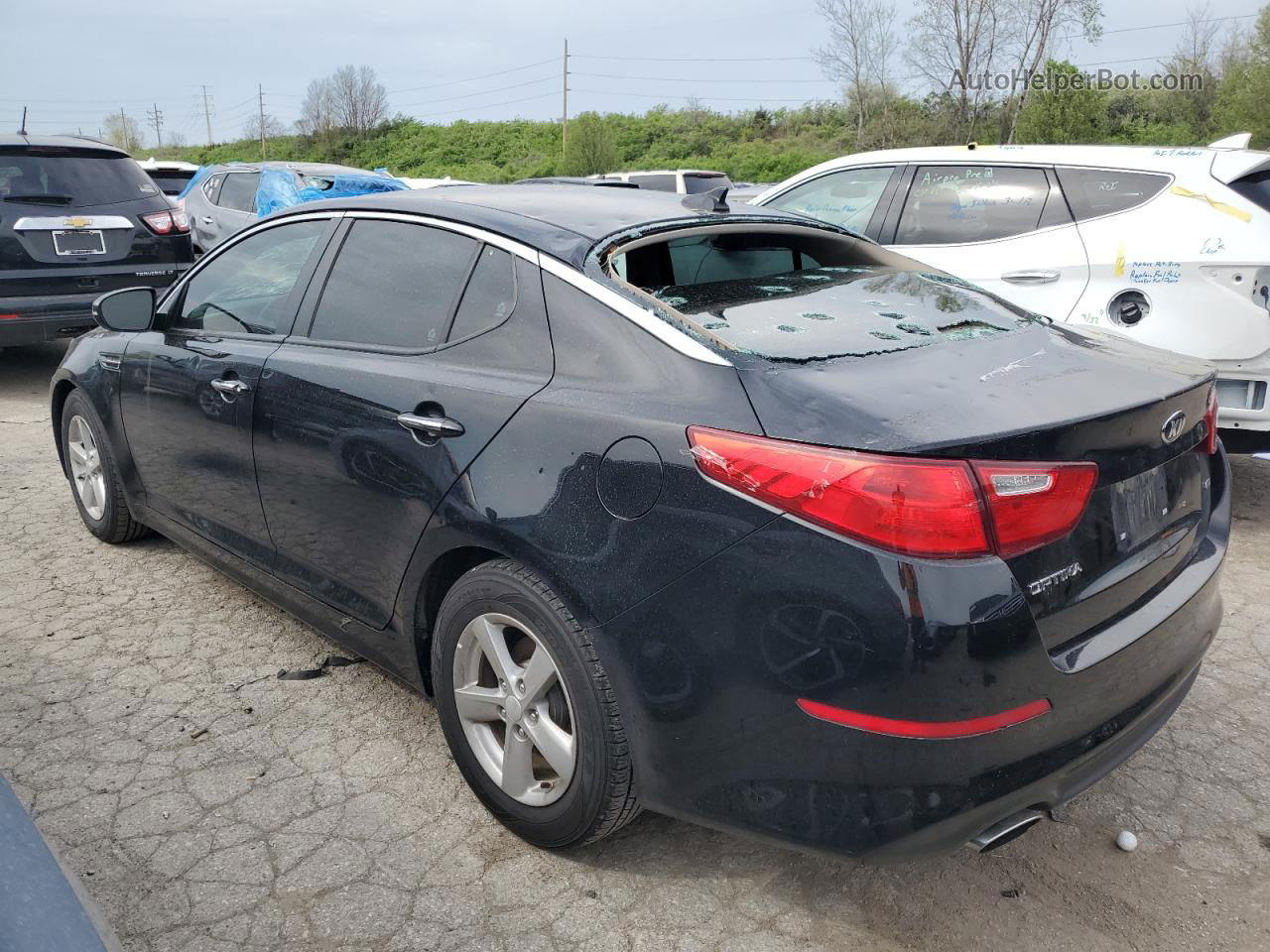 2014 Kia Optima Lx Black vin: 5XXGM4A74EG319011