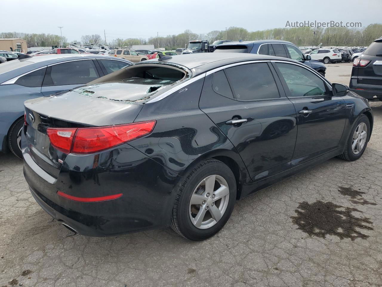 2014 Kia Optima Lx Black vin: 5XXGM4A74EG319011