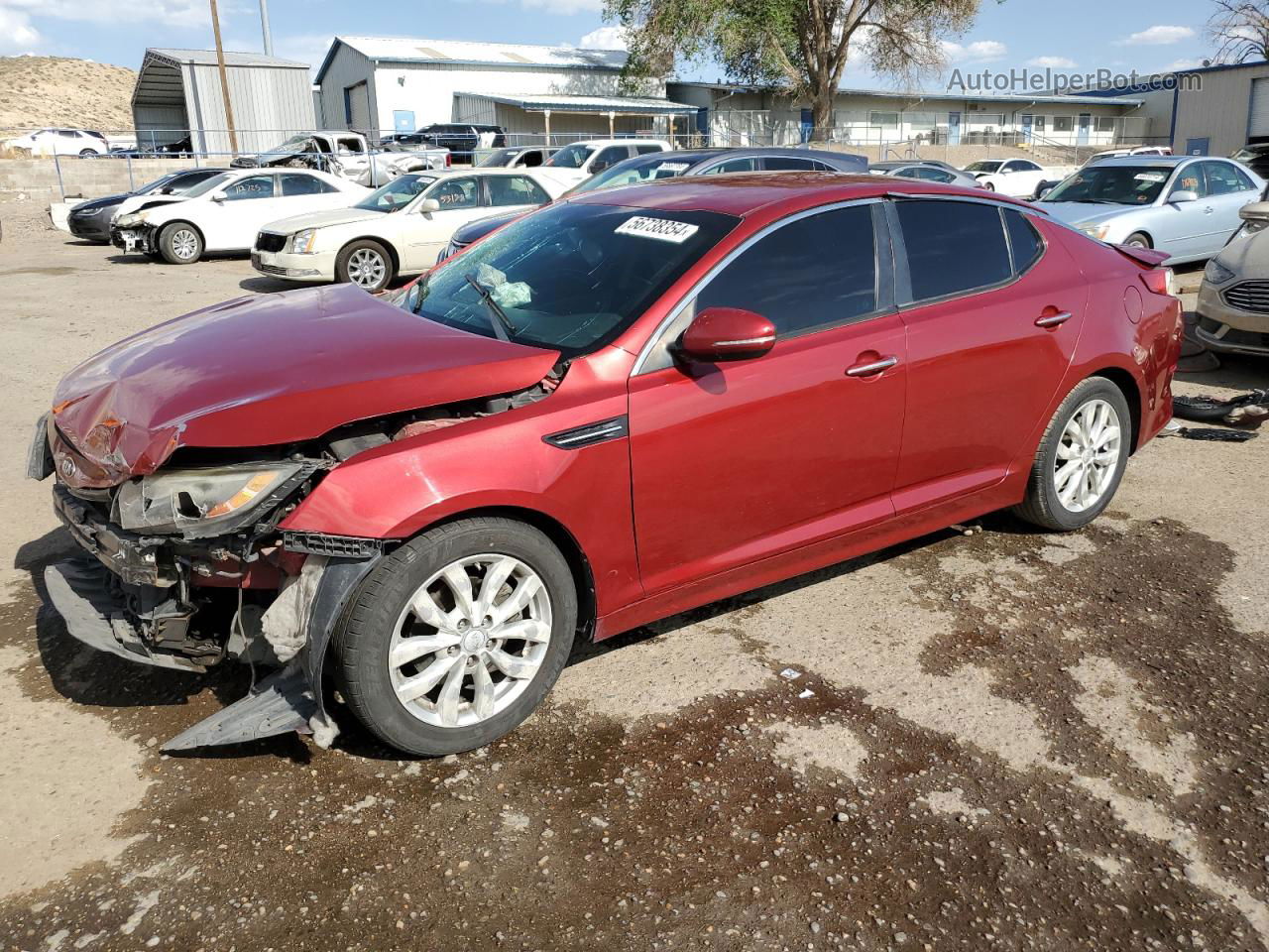 2014 Kia Optima Lx Красный vin: 5XXGM4A74EG328971