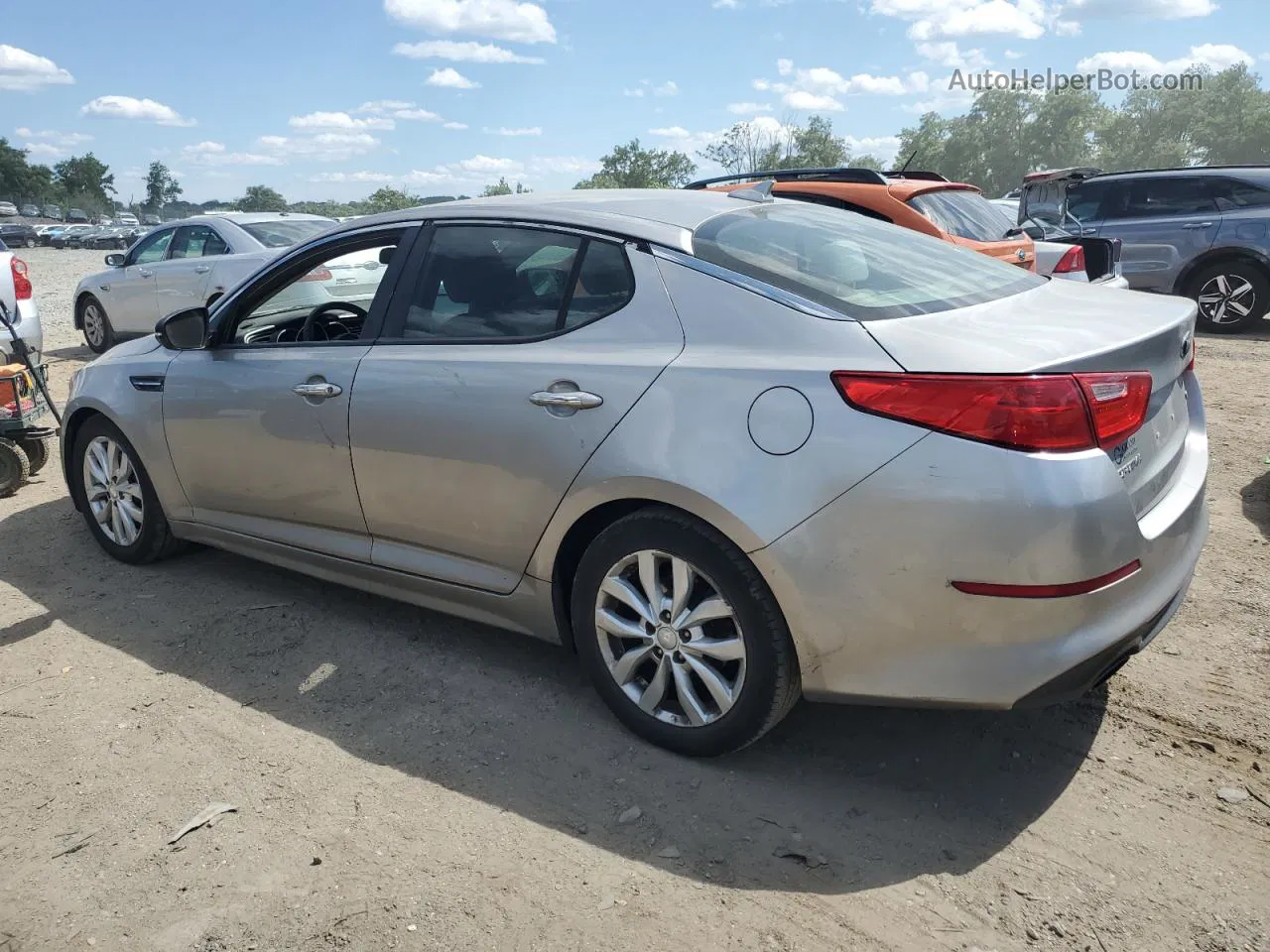 2014 Kia Optima Lx Silver vin: 5XXGM4A74EG333541