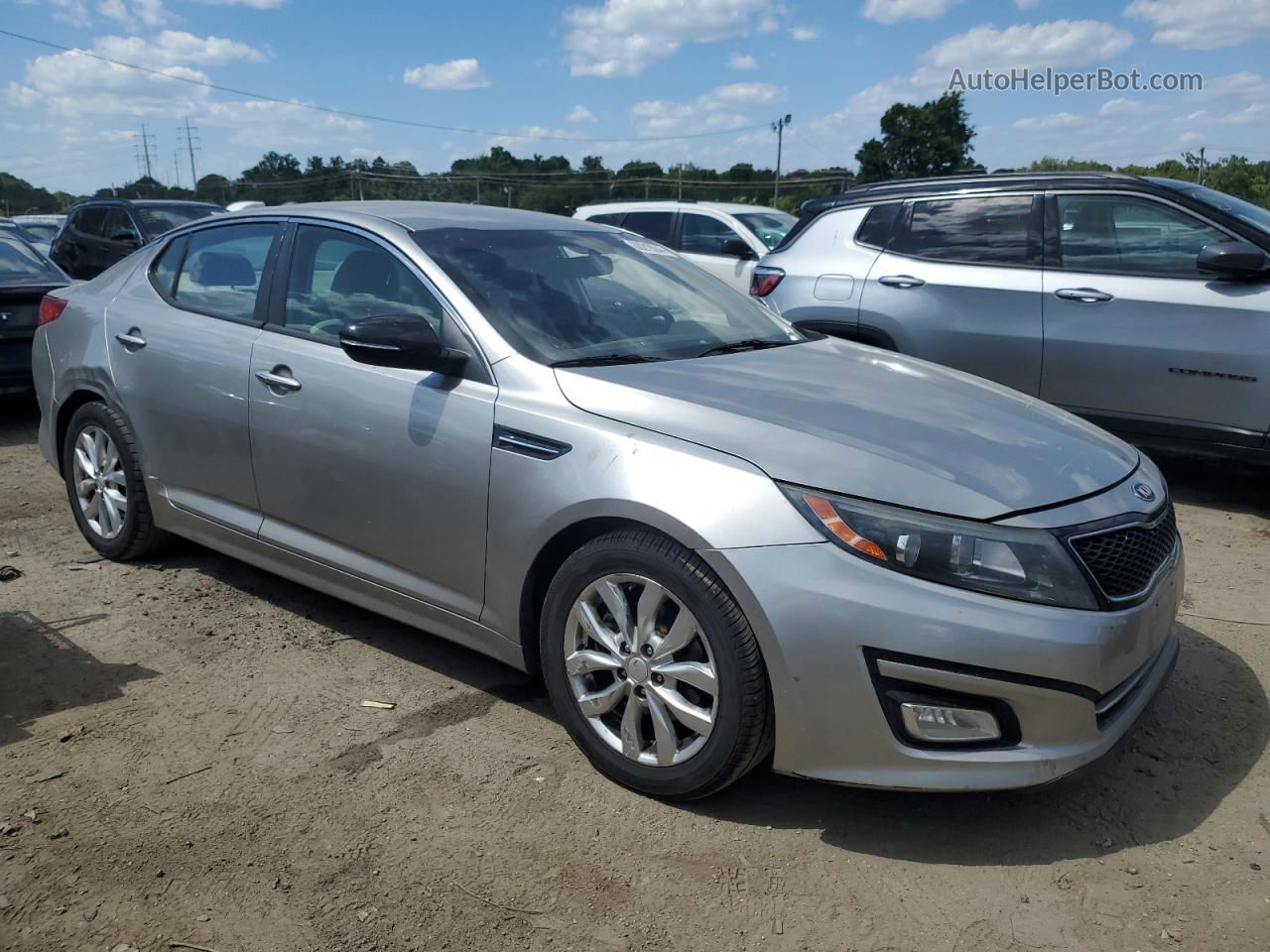 2014 Kia Optima Lx Silver vin: 5XXGM4A74EG333541