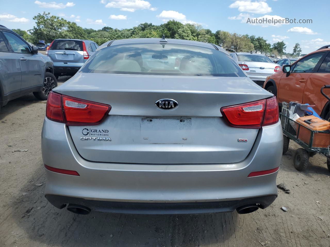 2014 Kia Optima Lx Silver vin: 5XXGM4A74EG333541