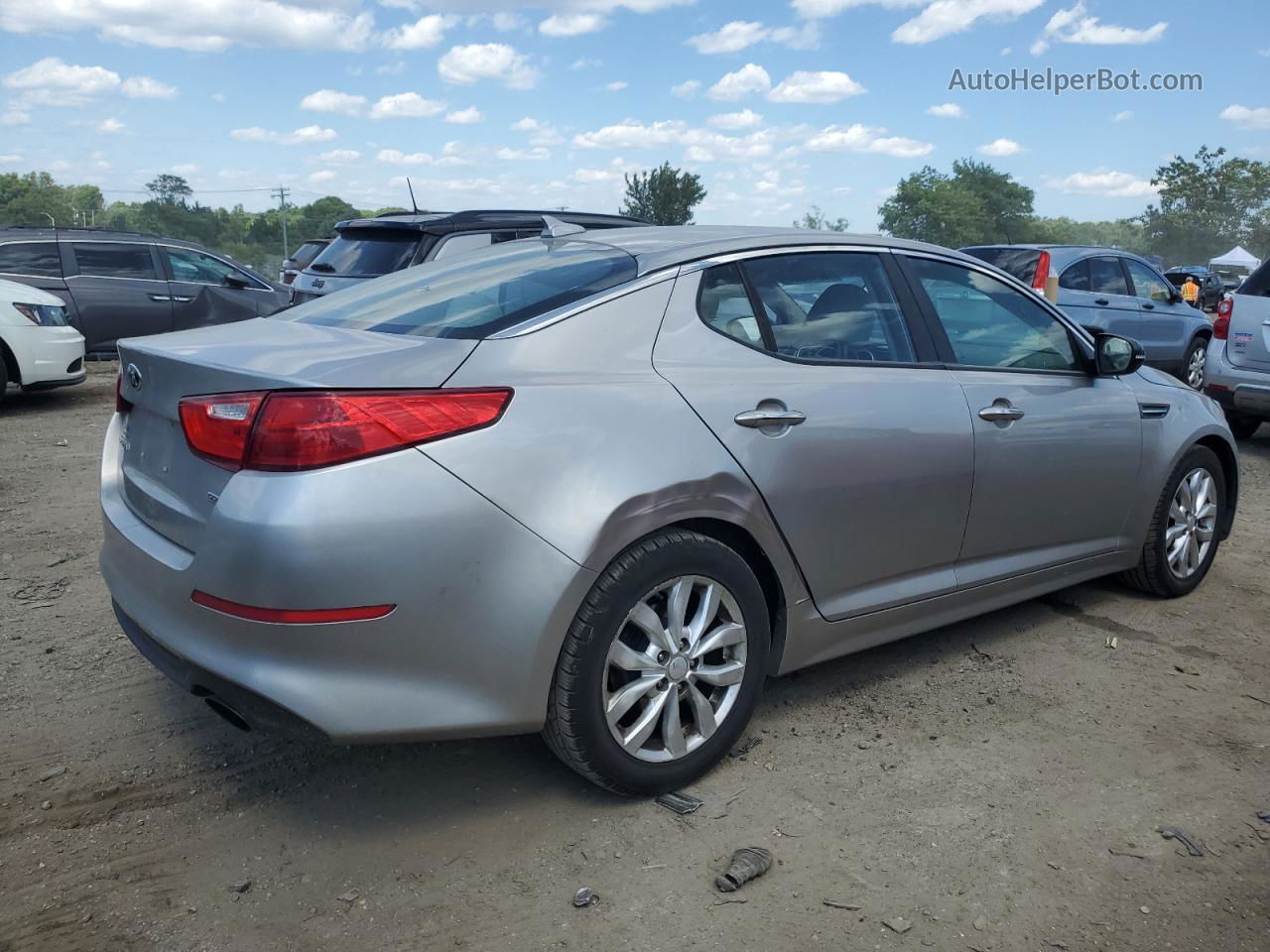 2014 Kia Optima Lx Silver vin: 5XXGM4A74EG333541