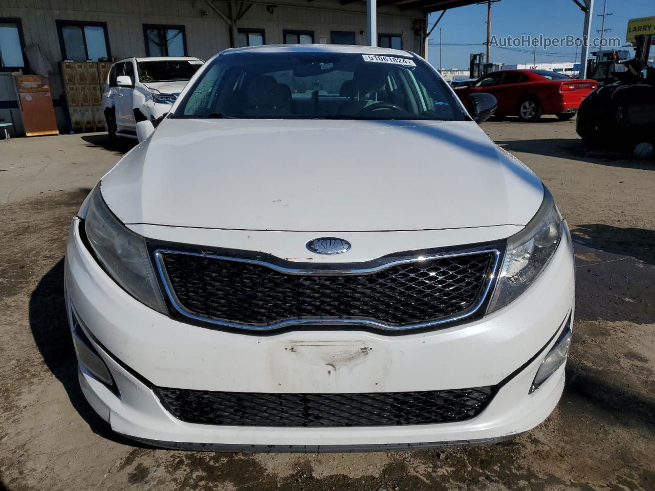 2014 Kia Optima Lx White vin: 5XXGM4A74EG333703