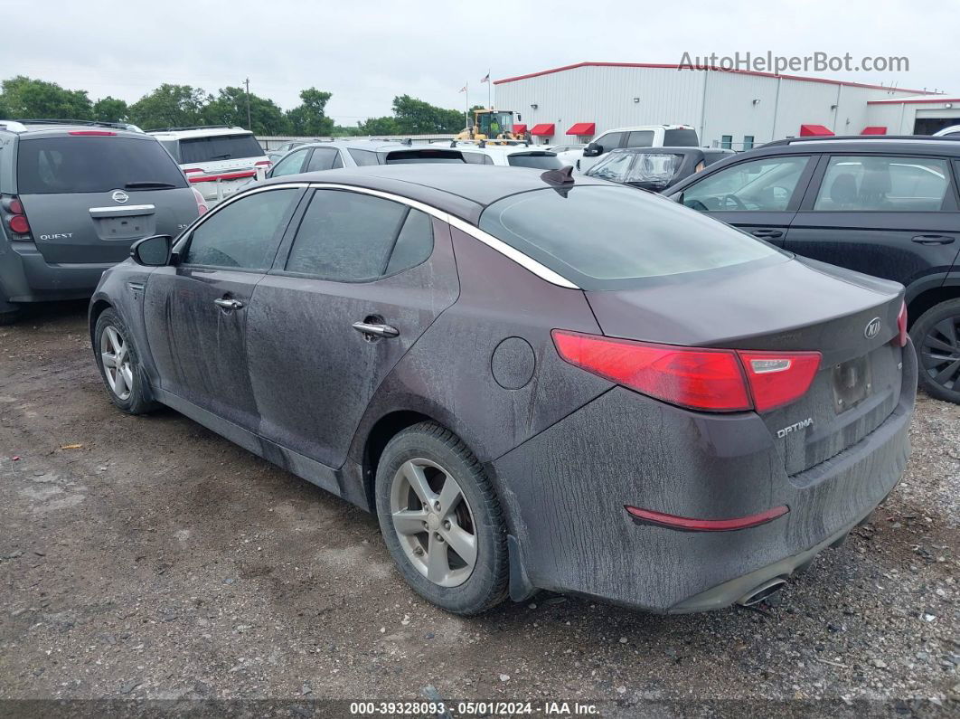 2015 Kia Optima Lx Brown vin: 5XXGM4A74FG383289