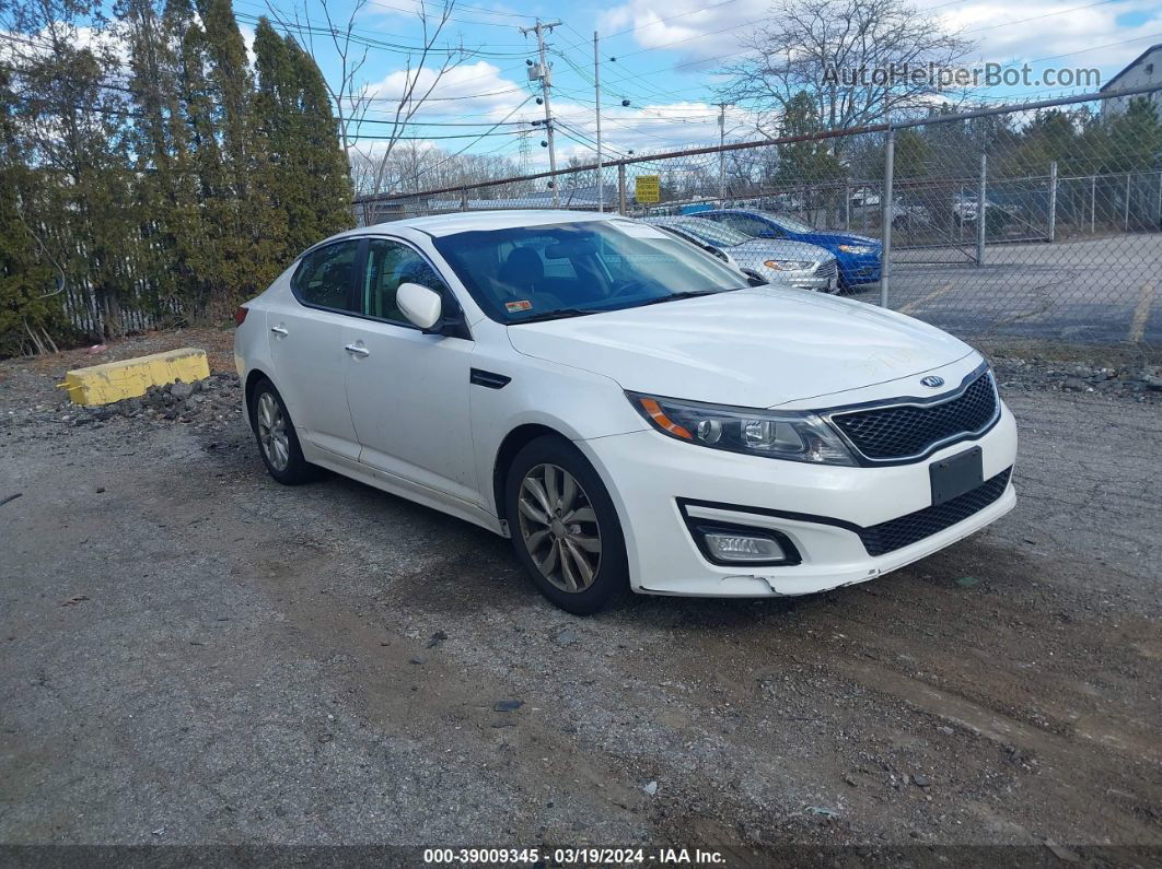 2015 Kia Optima Lx White vin: 5XXGM4A74FG461957