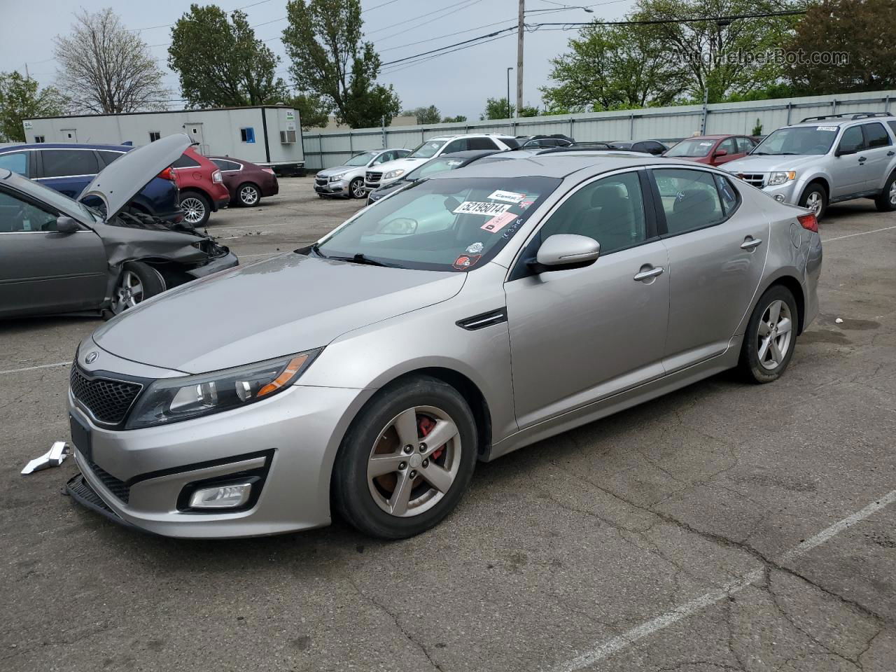 2015 Kia Optima Lx Silver vin: 5XXGM4A74FG470609