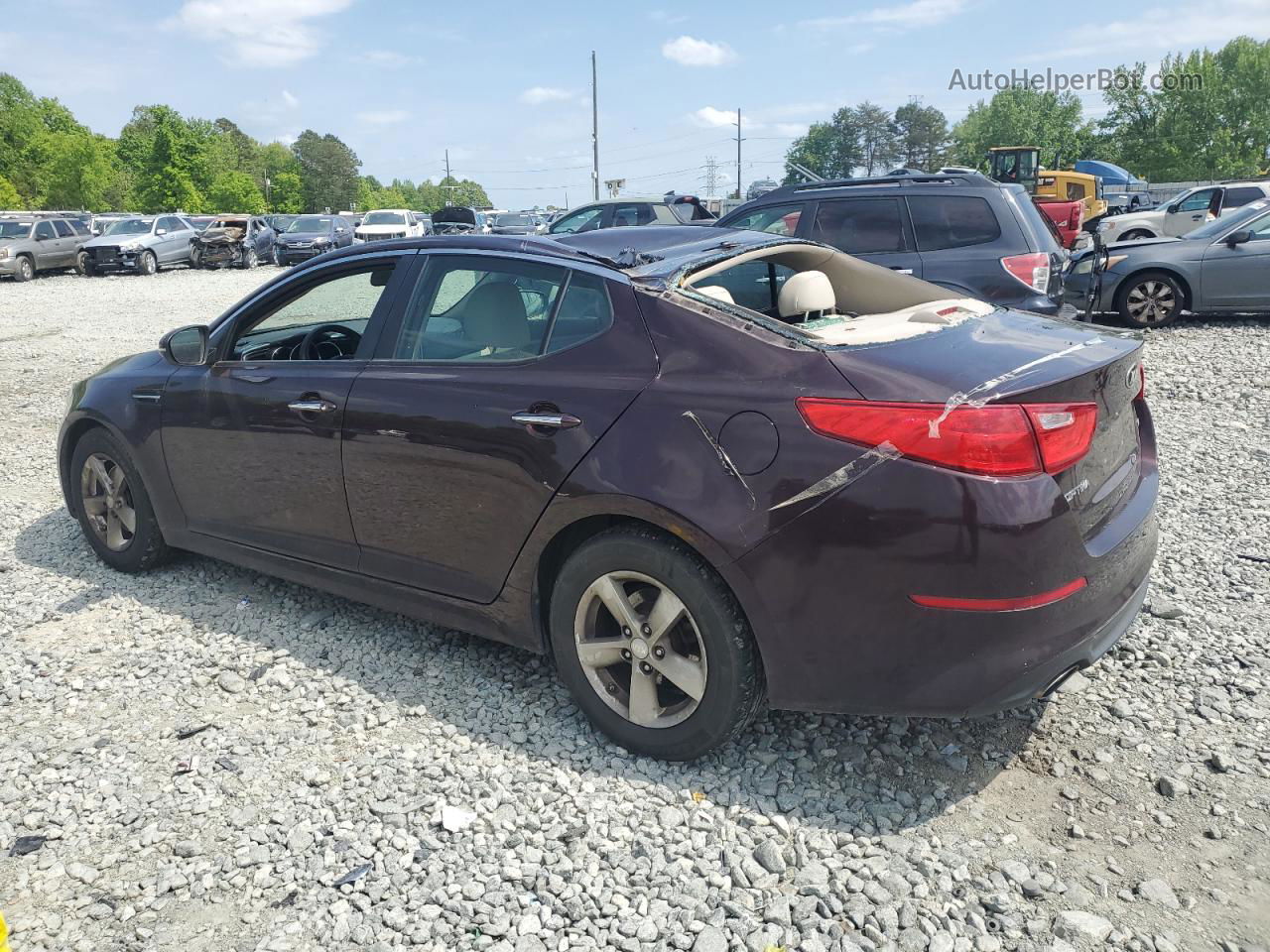 2014 Kia Optima Lx Purple vin: 5XXGM4A75EG263967