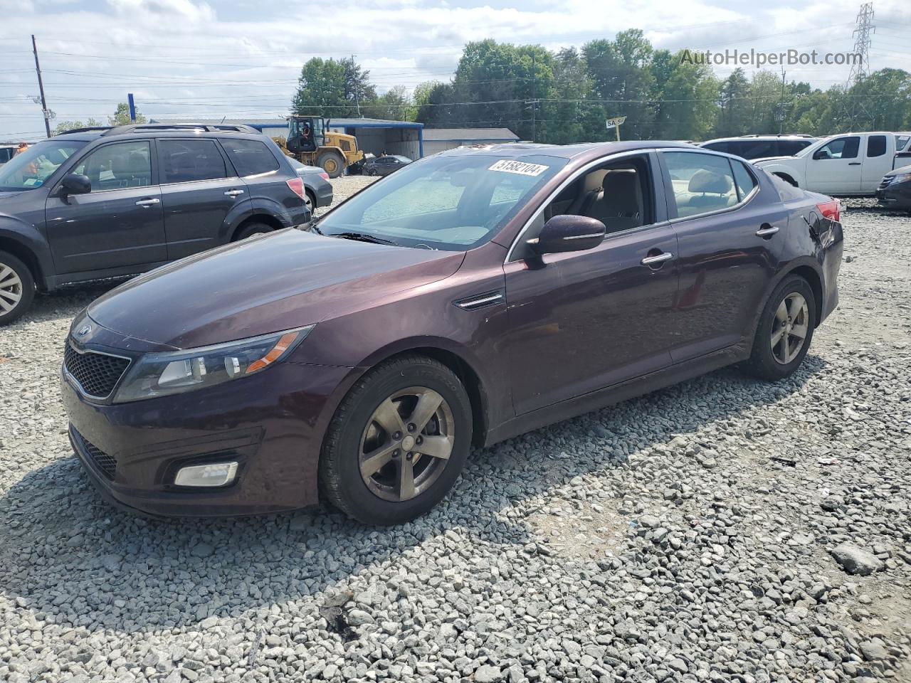 2014 Kia Optima Lx Purple vin: 5XXGM4A75EG263967