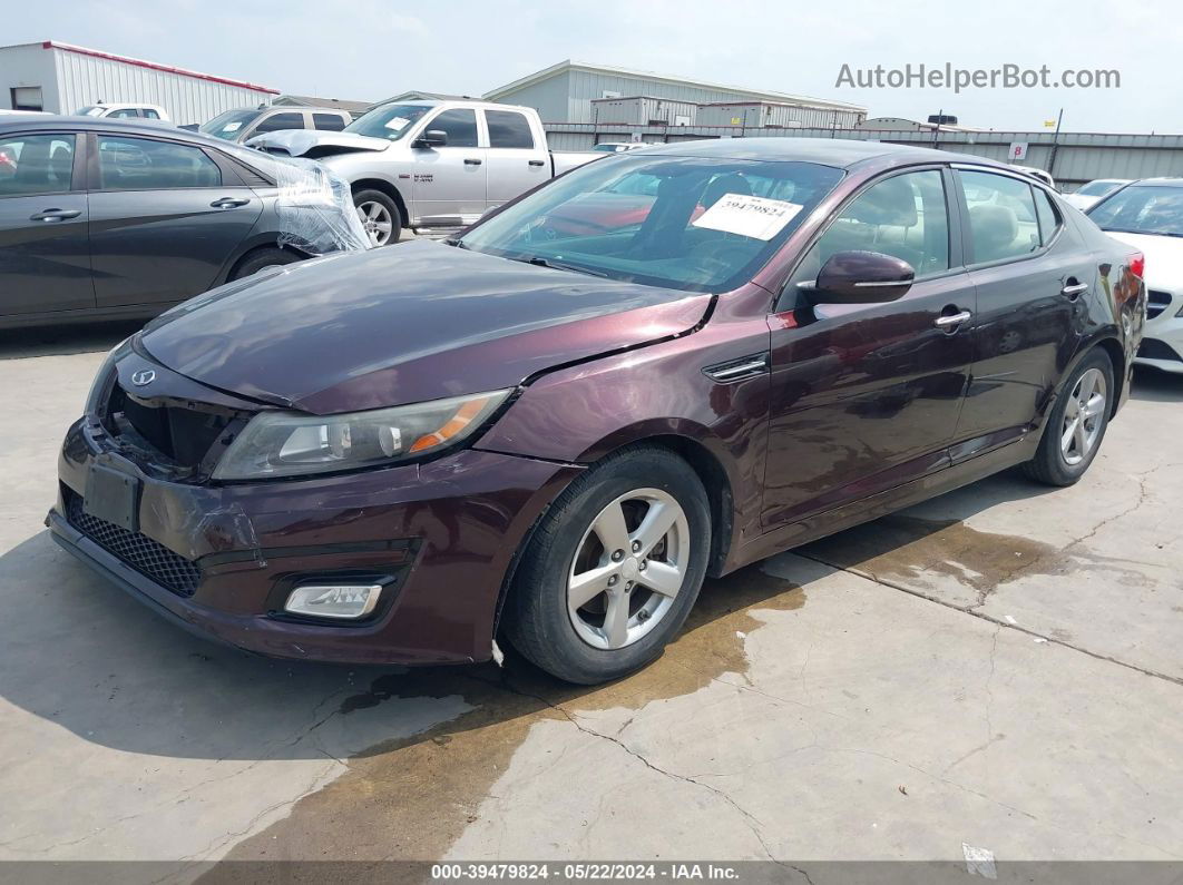 2014 Kia Optima Lx Red vin: 5XXGM4A75EG271762