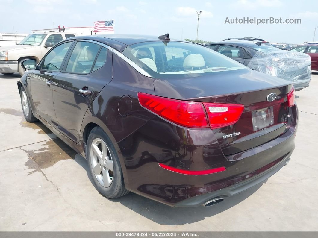 2014 Kia Optima Lx Red vin: 5XXGM4A75EG271762