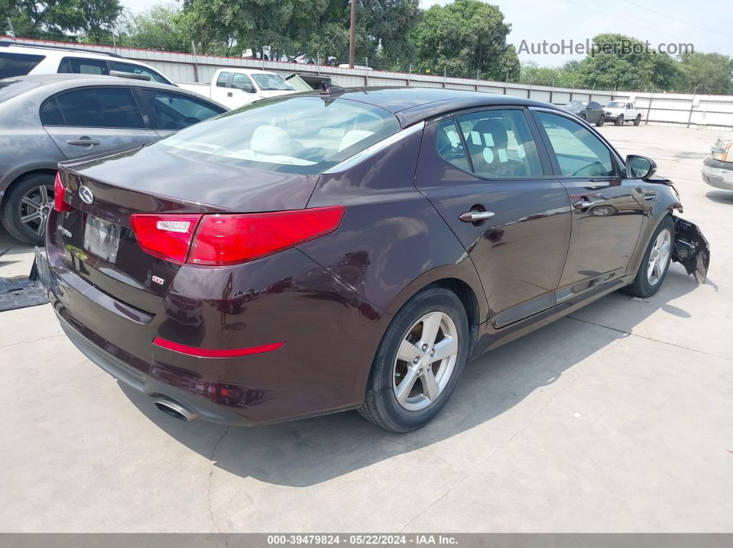 2014 Kia Optima Lx Red vin: 5XXGM4A75EG271762