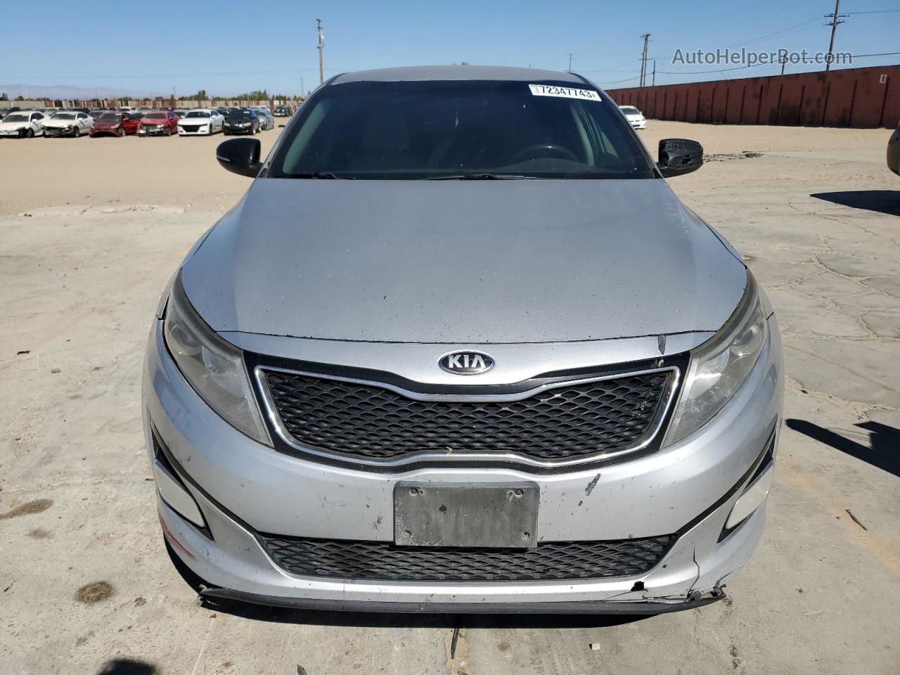 2014 Kia Optima Lx Серебряный vin: 5XXGM4A75EG280686