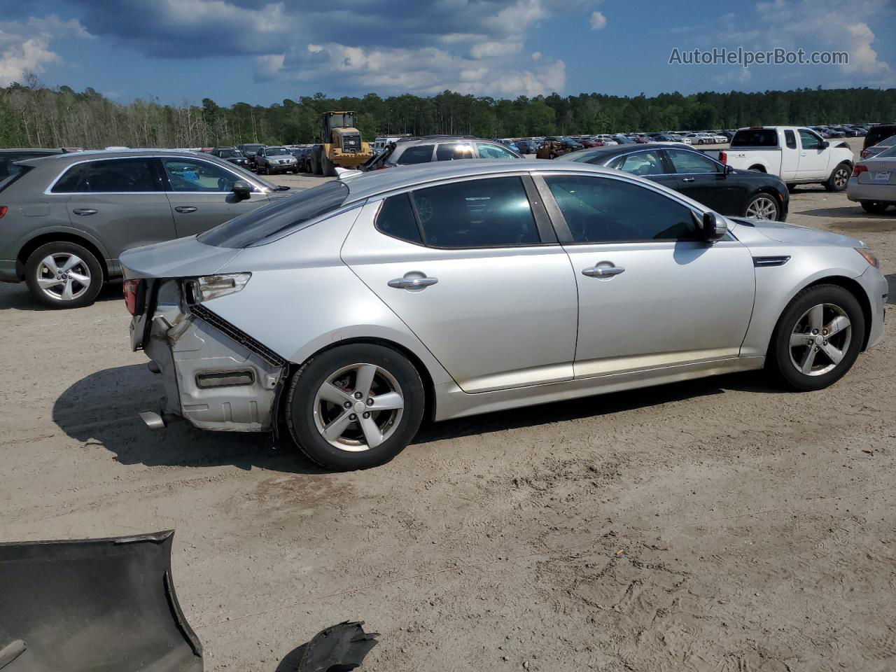 2014 Kia Optima Lx Silver vin: 5XXGM4A75EG281577