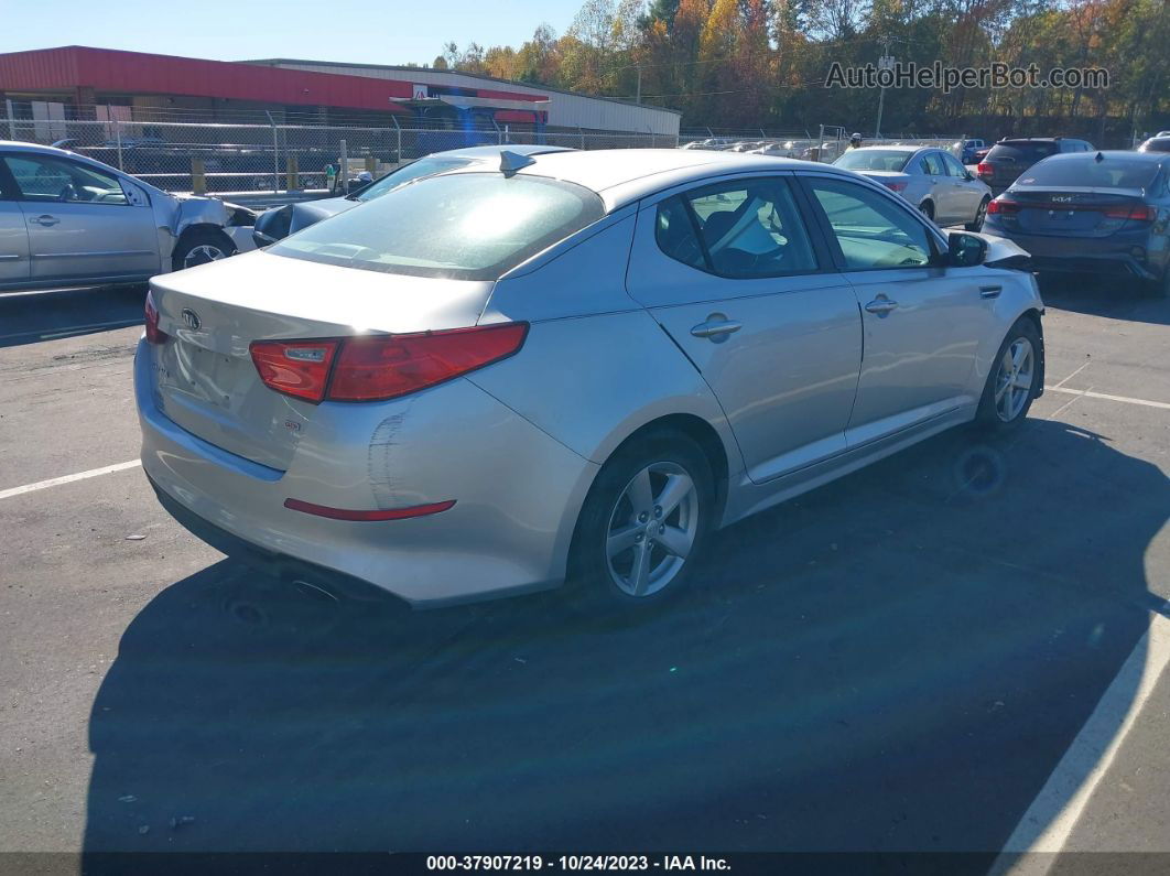 2014 Kia Optima Lx Серебряный vin: 5XXGM4A75EG290974