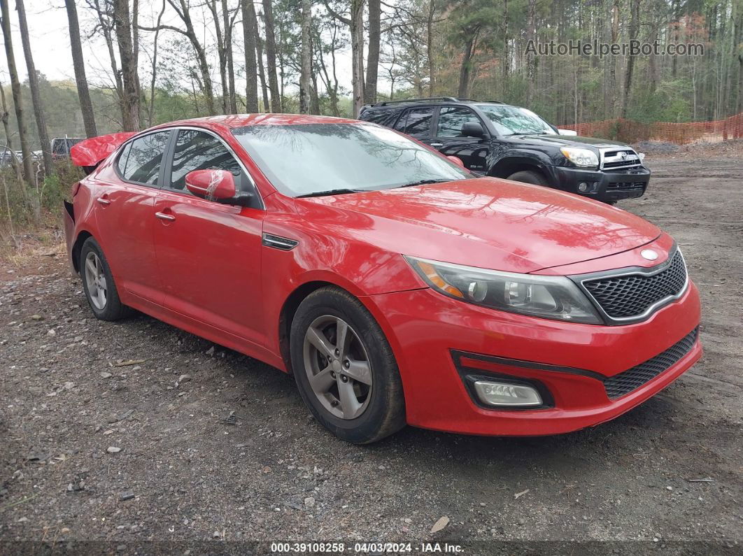 2014 Kia Optima Lx Red vin: 5XXGM4A75EG292305