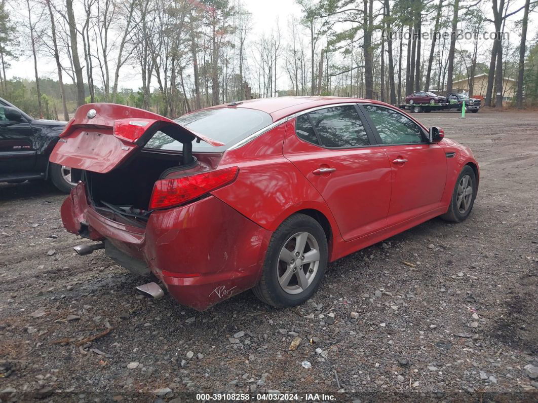 2014 Kia Optima Lx Red vin: 5XXGM4A75EG292305