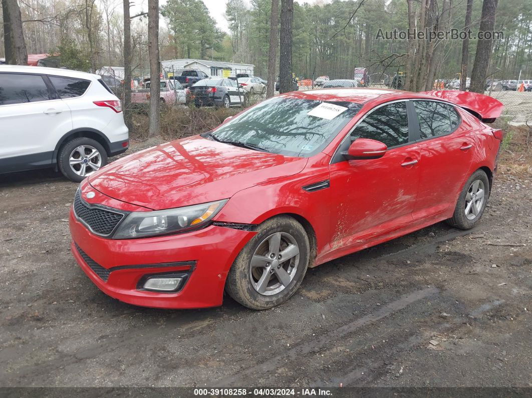 2014 Kia Optima Lx Red vin: 5XXGM4A75EG292305