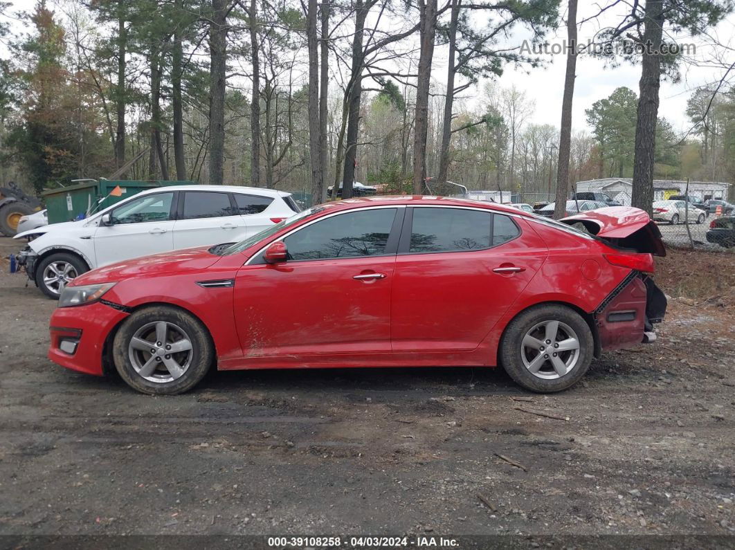 2014 Kia Optima Lx Red vin: 5XXGM4A75EG292305