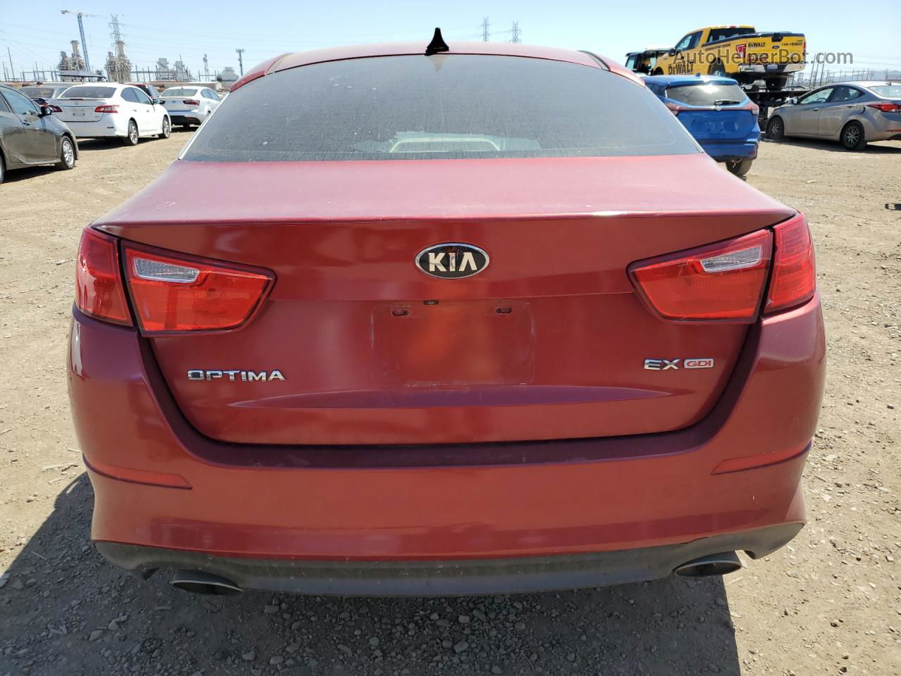 2014 Kia Optima Lx Burgundy vin: 5XXGM4A75EG300726