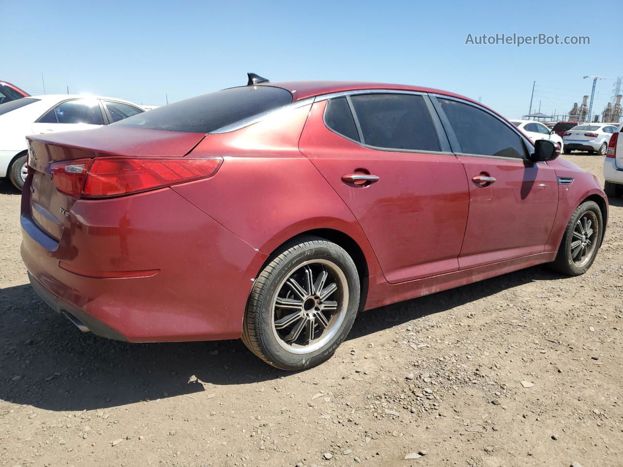 2014 Kia Optima Lx Burgundy vin: 5XXGM4A75EG300726