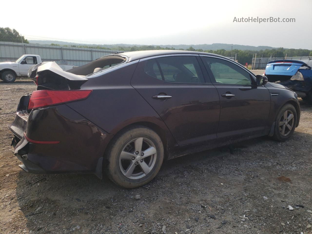 2014 Kia Optima Lx Purple vin: 5XXGM4A75EG302329