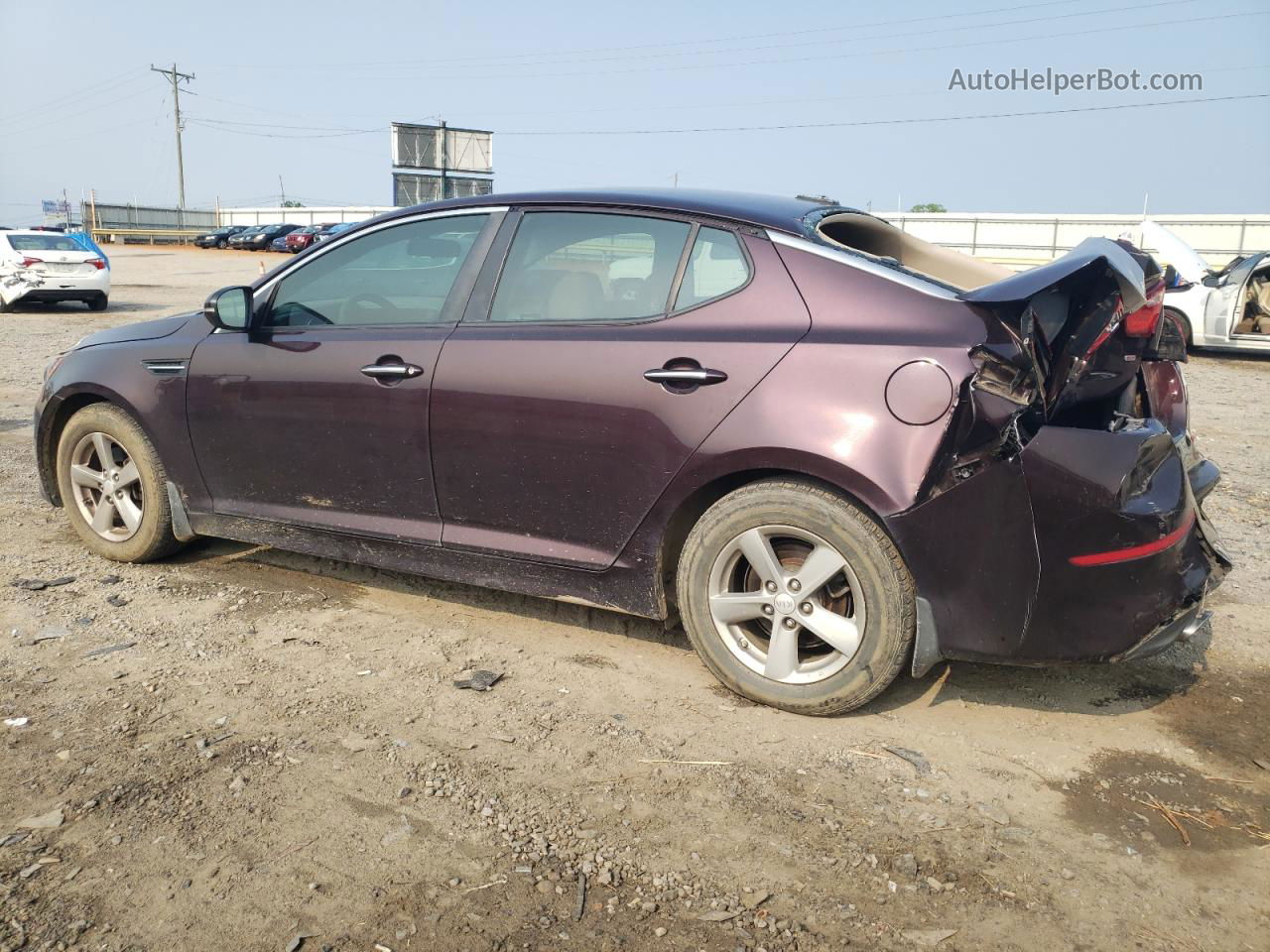 2014 Kia Optima Lx Purple vin: 5XXGM4A75EG302329