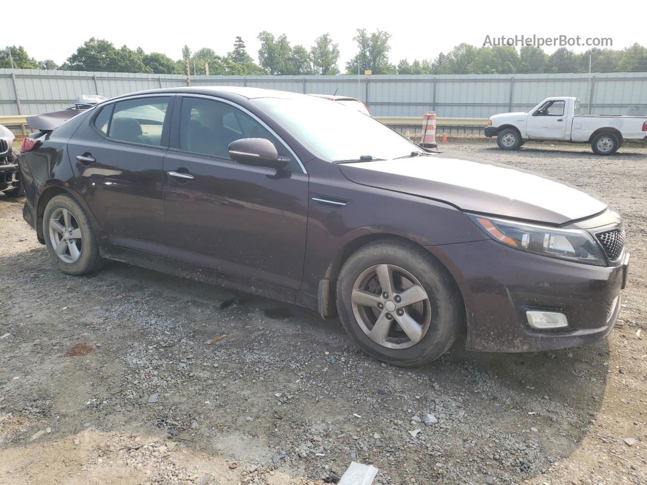 2014 Kia Optima Lx Purple vin: 5XXGM4A75EG302329