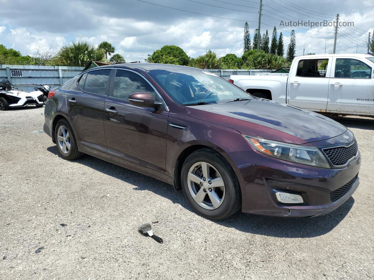 2014 Kia Optima Lx Бордовый vin: 5XXGM4A75EG304551