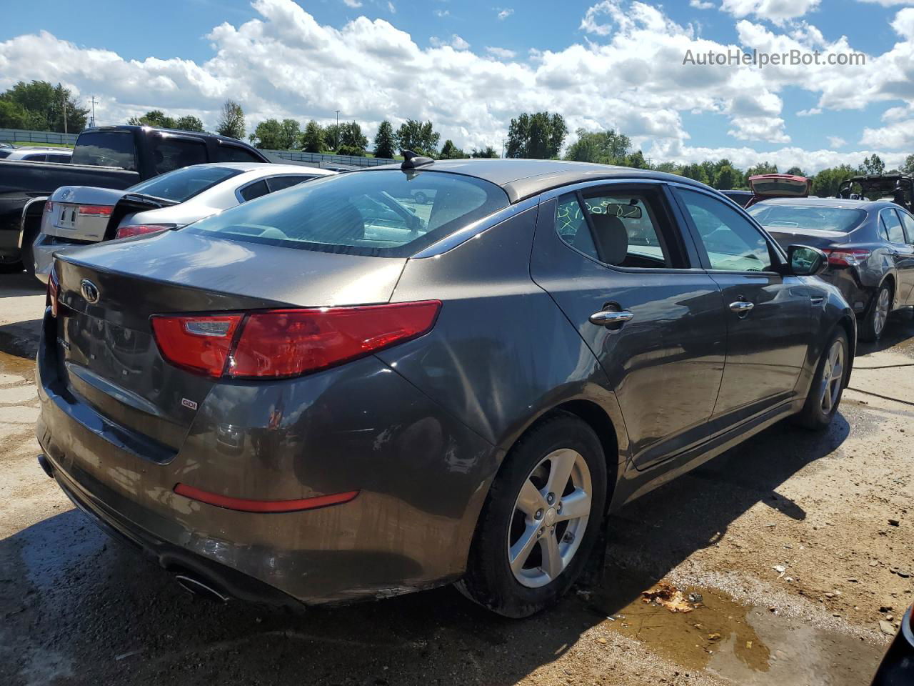 2014 Kia Optima Lx Charcoal vin: 5XXGM4A75EG311757